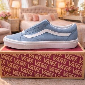Vans Classic Sky Blue and White Shoes Suede Ashley Blue W 6.5